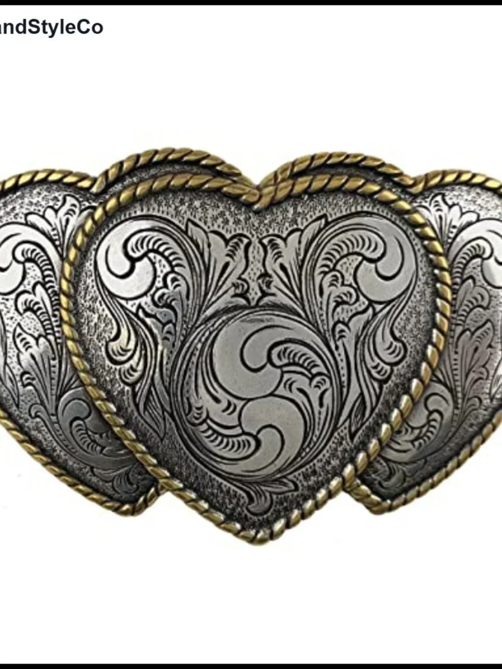 Rhinestone Belt Buckle Fits 1-1/2 inch Belt Strap